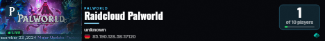 Raidcloud Palworld live status badge