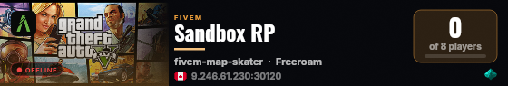 Sandbox RP live status badge