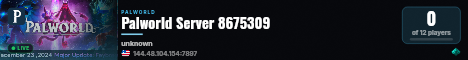 Palworld Server 8675309 live status badge