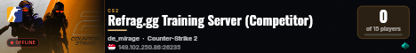 Refrag.gg Training Server (Competitor) live status badge
