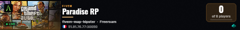 Paradise RP live status badge