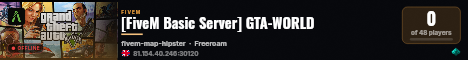 [FiveM Basic Server] GTA-WORLD live status badge