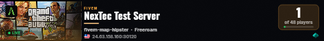 NexTec Test Server live status badge