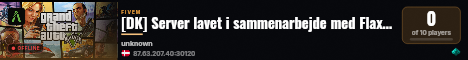 [DK] Server lavet i sammenarbejde med FlaxHosting.com live status badge
