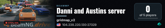 Danni and Austins server live status badge