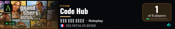Code Hub live status badge