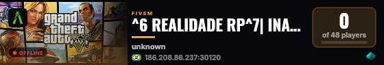 ^6 REALIDADE RP^7| INAUGUROU HOJE🌈 https://discord.gg/rjTXg9Fees live status badge