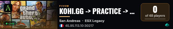 KOHI.GG -> PRACTICE -> GUNFIGHT VANILLA  live status badge