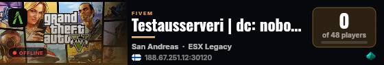 Testausserveri | dc: nobo5934 live status badge