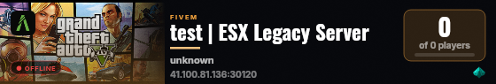 test | ESX Legacy Server live status badge