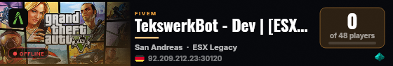 TekswerkBot - Dev | [ESX Legacy] live status badge