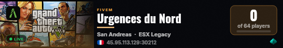 Urgences du Nord live status badge