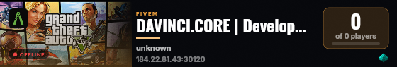 DAVINCI.CORE | Development live status badge