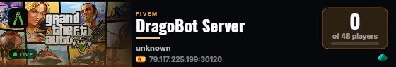 DragoBot Server live status badge
