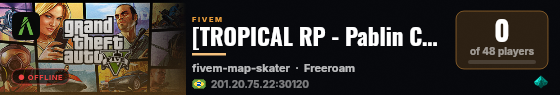 [TROPICAL RP - Pablin Crazy live status badge