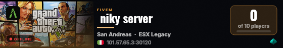  niky server live status badge