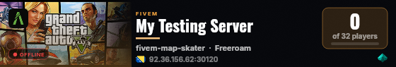 My Testing Server live status badge