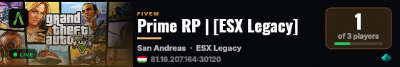 Prime RP | [ESX Legacy] live status badge