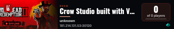 Crow Studio built with VORPCore! live status badge