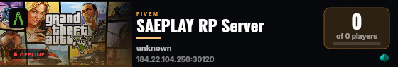 SAEPLAY RP Server live status badge
