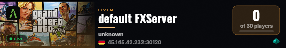 default FXServer live status badge