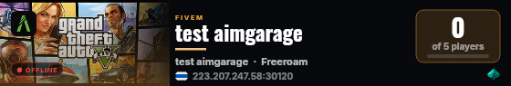 test aimgarage live status badge