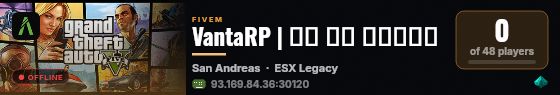 VantaRP | فانتا آر بي live status badge