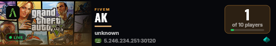 AK live status badge