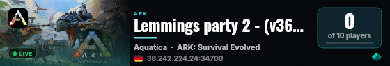 Lemmings party 2 - (v361.7) live status badge