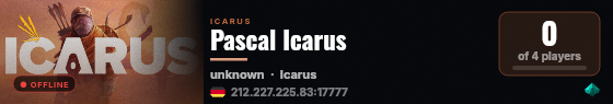 Pascal Icarus live status badge