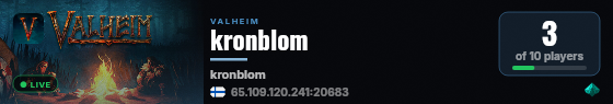 kronblom live status badge