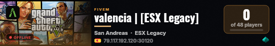 valencia | [ESX Legacy] live status badge