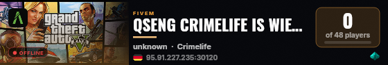QSENG CRIMELIFE IS WIEDER DA live status badge