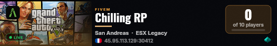 Chilling RP live status badge
