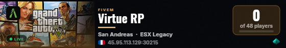 Virtue RP live status badge