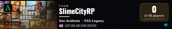 SlimeCityRP  live status badge