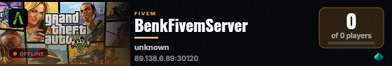 BenkFivemServer live status badge
