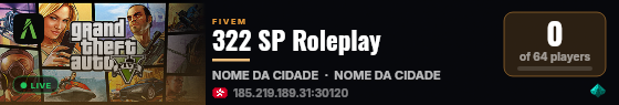 322 SP Roleplay live status badge