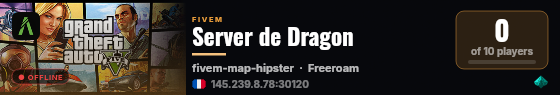 Server de Dragon live status badge