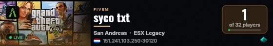 My FXServer Project live status badge