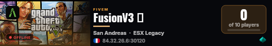 FusionV3 ♥️ live status badge