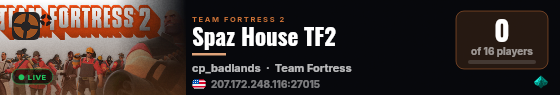 Spaz House TF2 live status badge