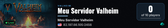 Meu Servidor Valheim live status badge