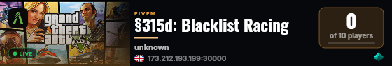 §315d: Blacklist Racing live status badge