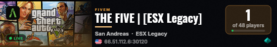 THE FIVE | [ESX Legacy] live status badge
