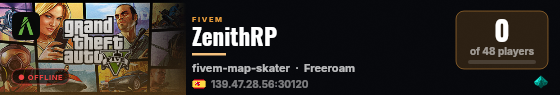 ZenithRP live status badge