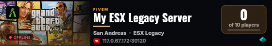 [FiveM Basic Server] sever live status badge