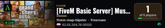 [FiveM Basic Server] Muszynianka-fr live status badge