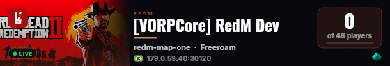 [VORPCore] RedM Dev live status badge