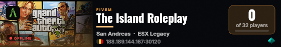 The Island Roleplay live status badge